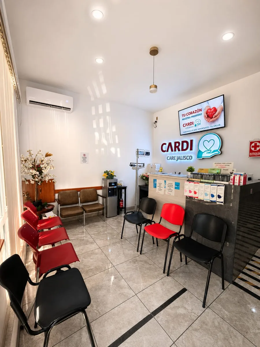 Recepción de CardiCare Jalisco en Guadalajara para consulta cardiológica